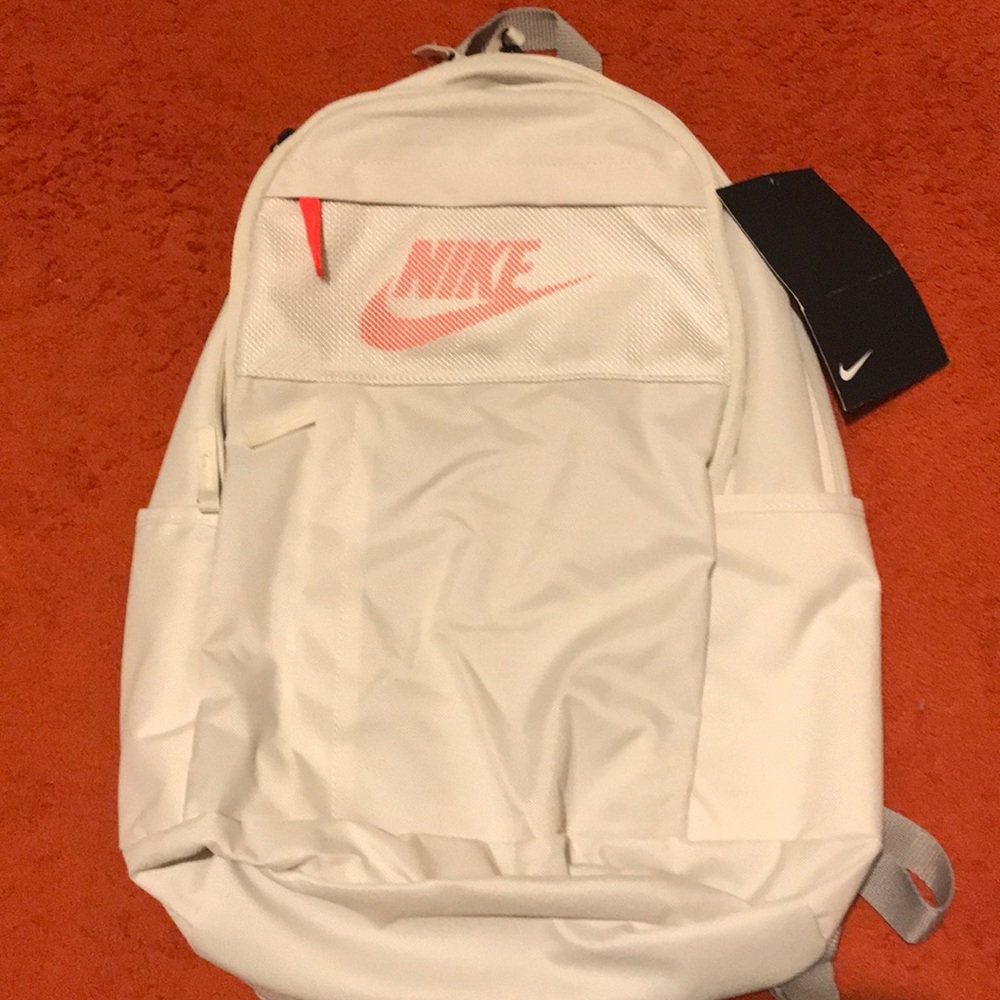 NWT Nike backpack, off white and orange